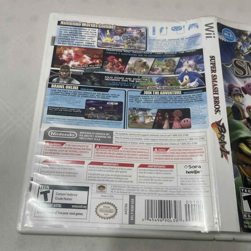 Super Smash Bros. Brawl Nintendo Wii Complete W/ Manual CIB